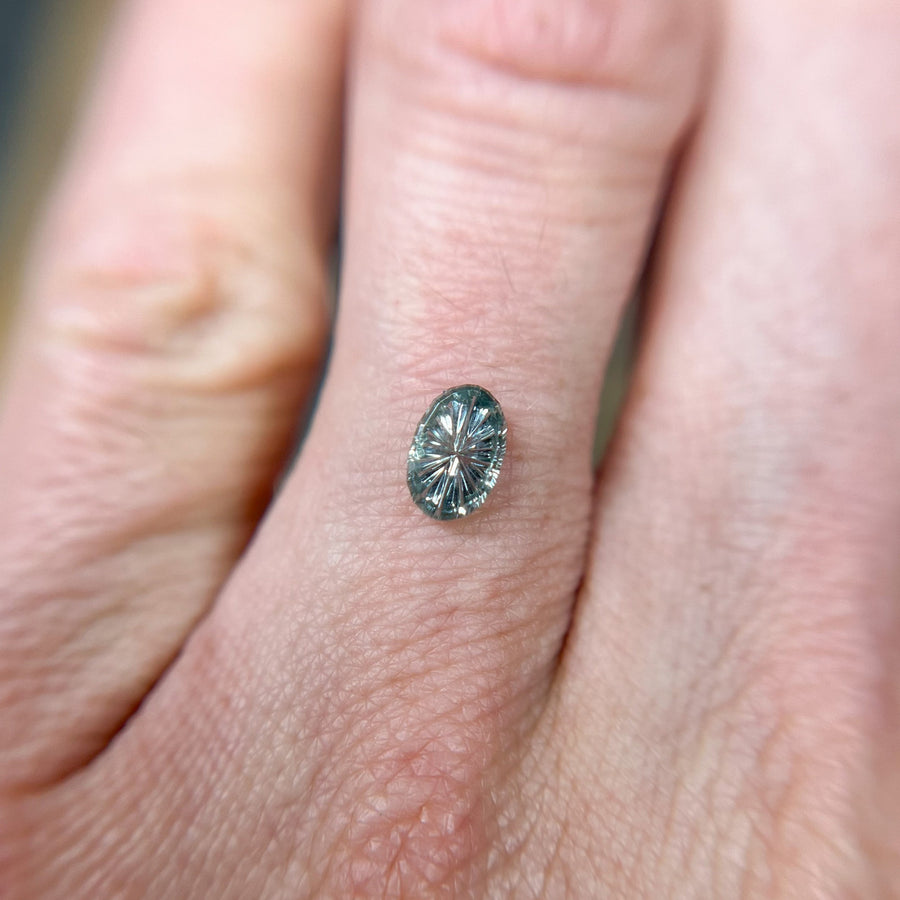 Blue Oval Montana Sapphire Starbrite™ Cut by John Dyer