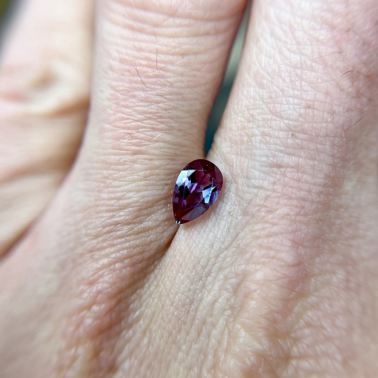 PAYMENTS 1-3 Naples Trio with Pear Cut Lab Grown Alexandrite - 1289