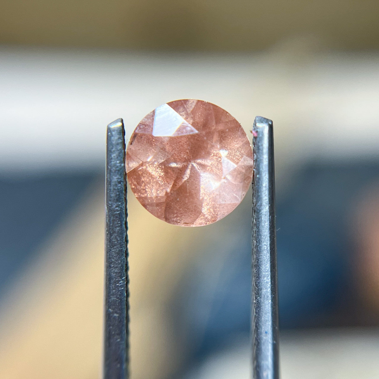 Light Pink Oregon Sunstone with Copper Shimmer