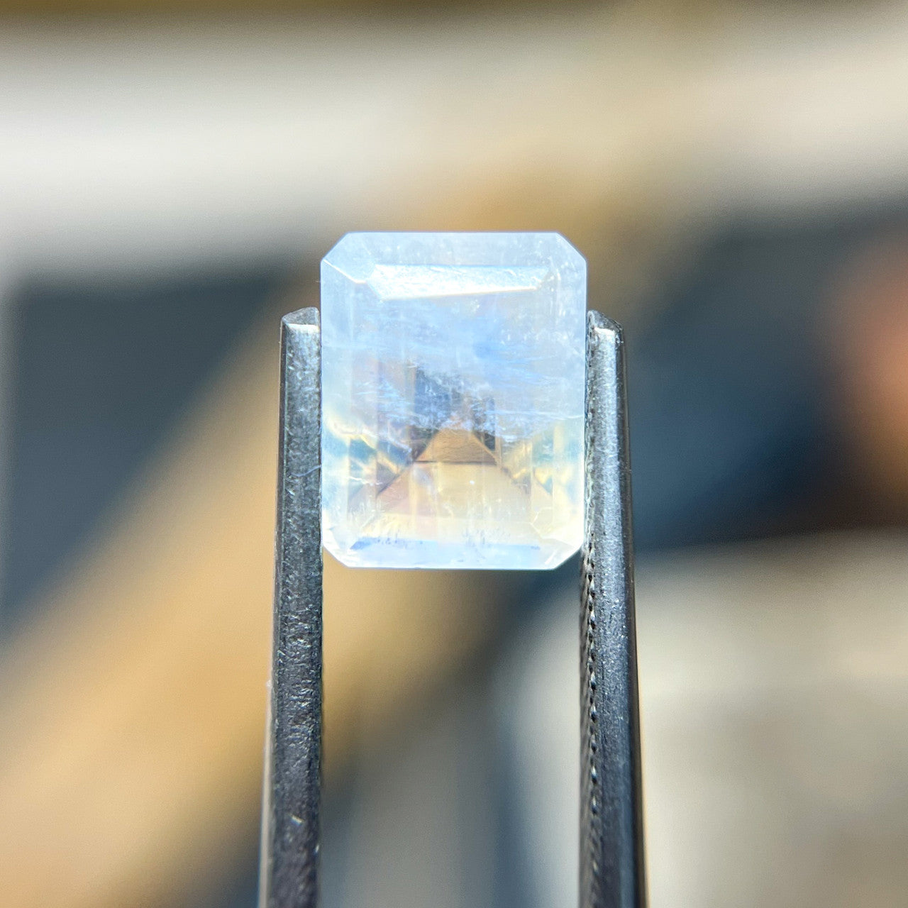 9x7mm Emerald Cut Enchanted Blue Moonstone