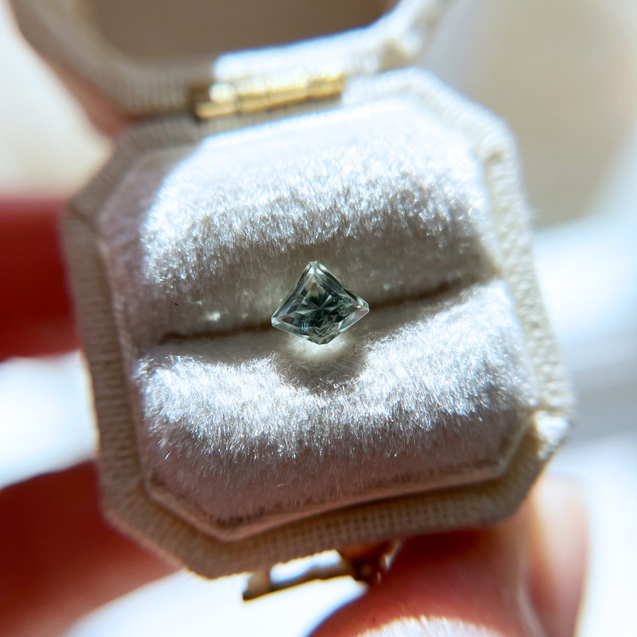 Light Green Radiant Cut Montana Sapphire by John Dyer