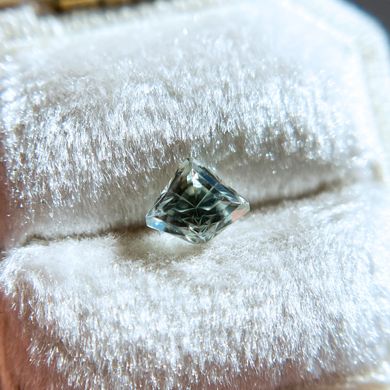 Light Green Radiant Cut Montana Sapphire by John Dyer