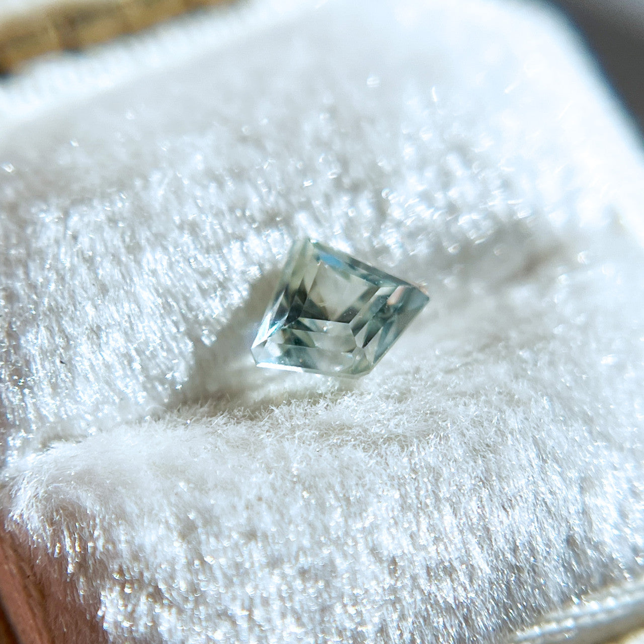 Light Green Radiant Cut Montana Sapphire by John Dyer