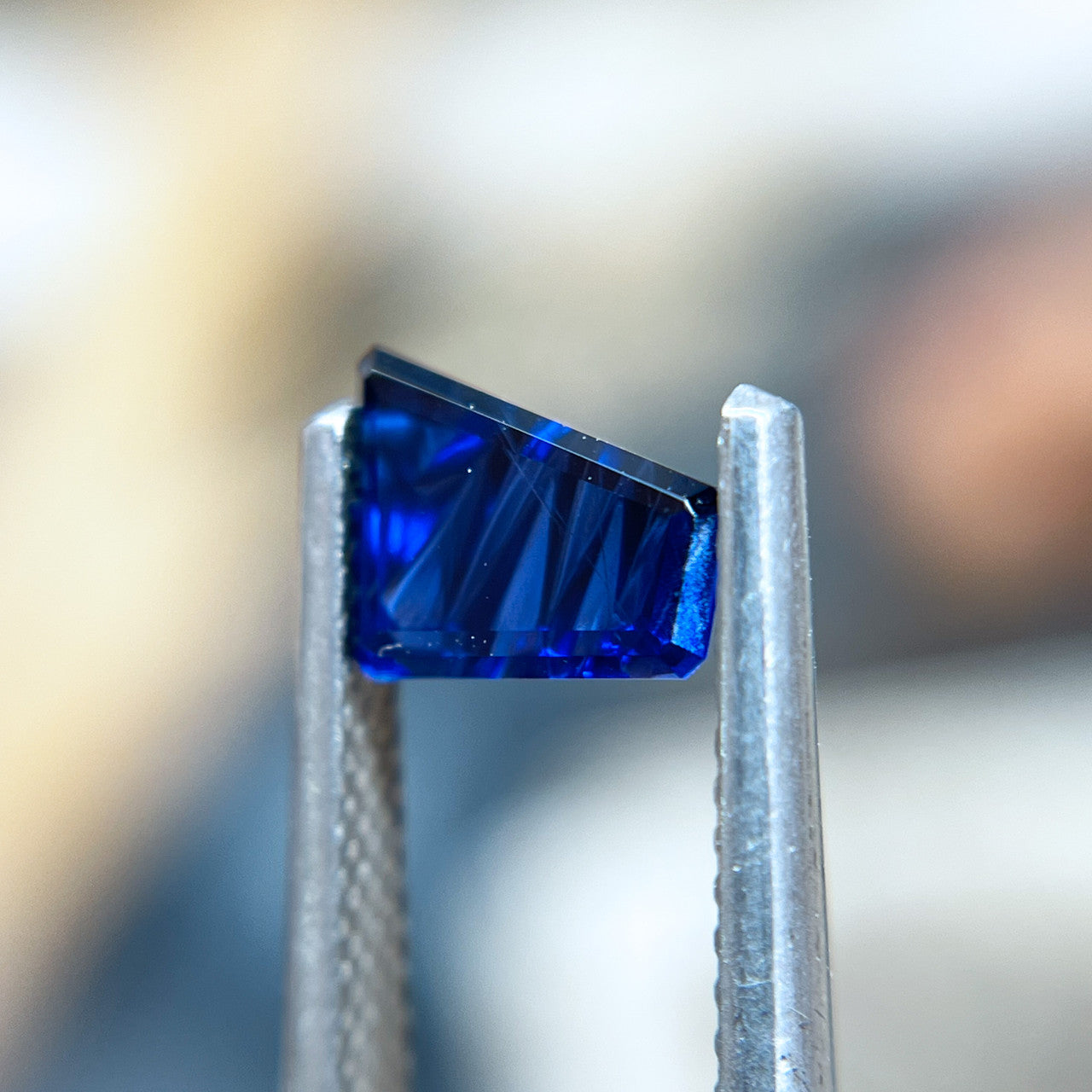 Blue Australian Freeform Sapphire ZigZag™ Cut by John Dyer