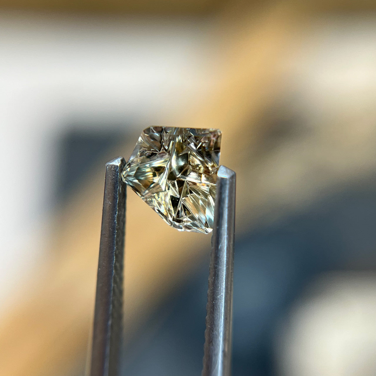 Golden Yellow Montana Sapphire Freeform Dreamscape™ Cut by John Dyer