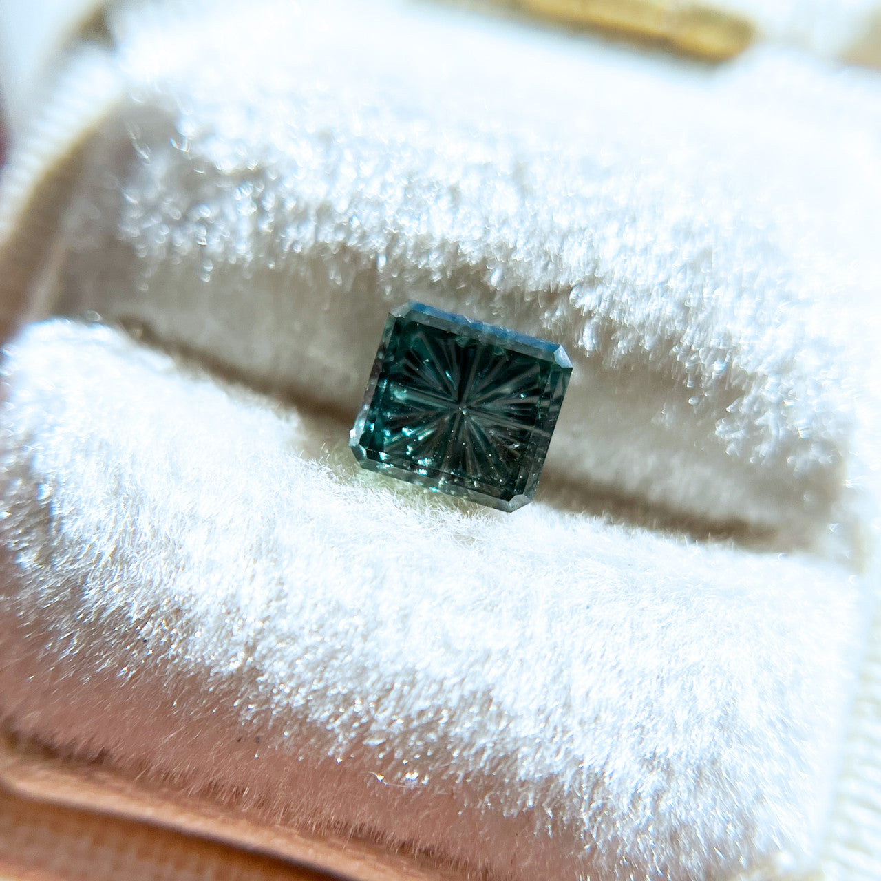 Parti Color Teal Green Montana Sapphire StarBrite™ Cut by John Dyer