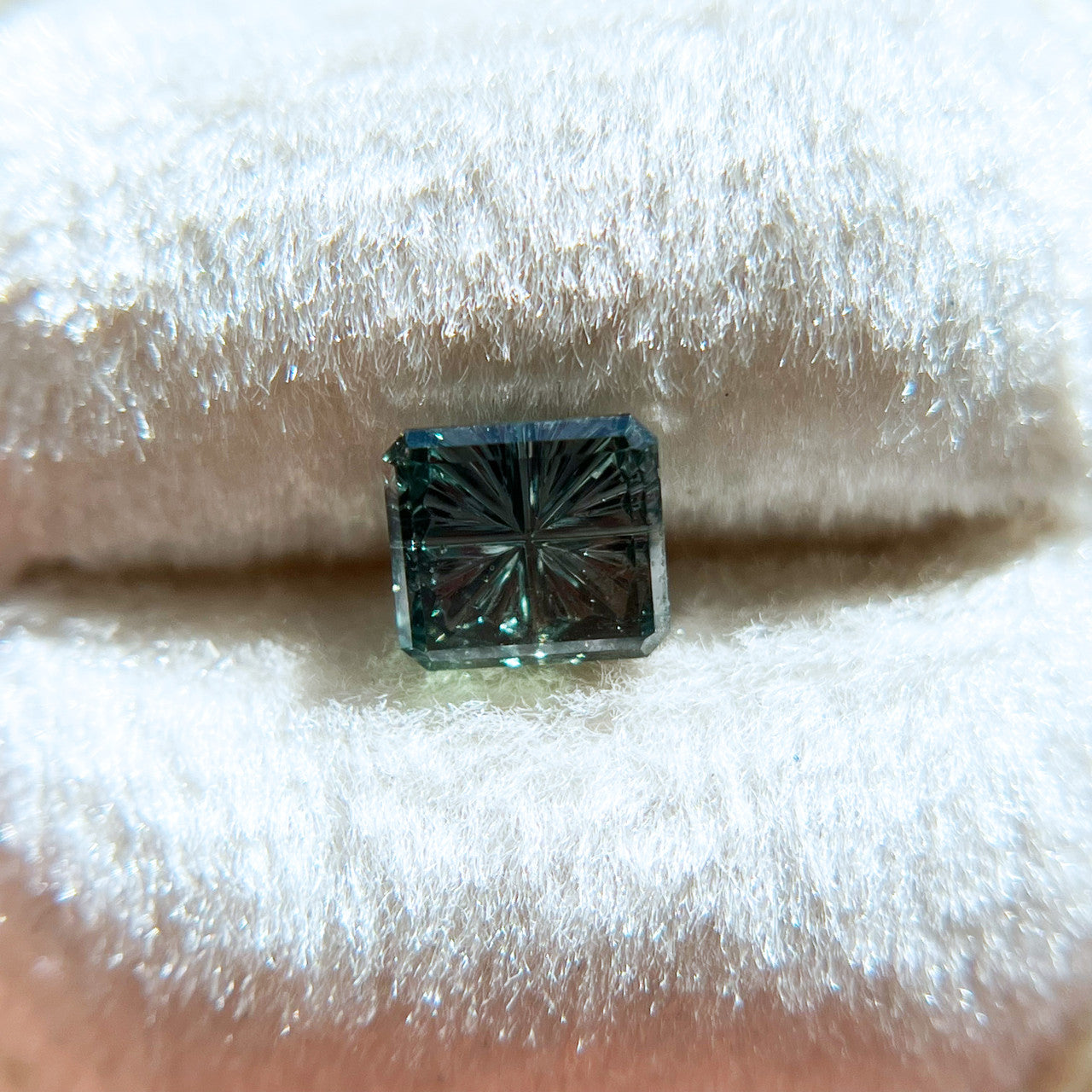 Parti Color Teal Green Montana Sapphire StarBrite™ Cut by John Dyer