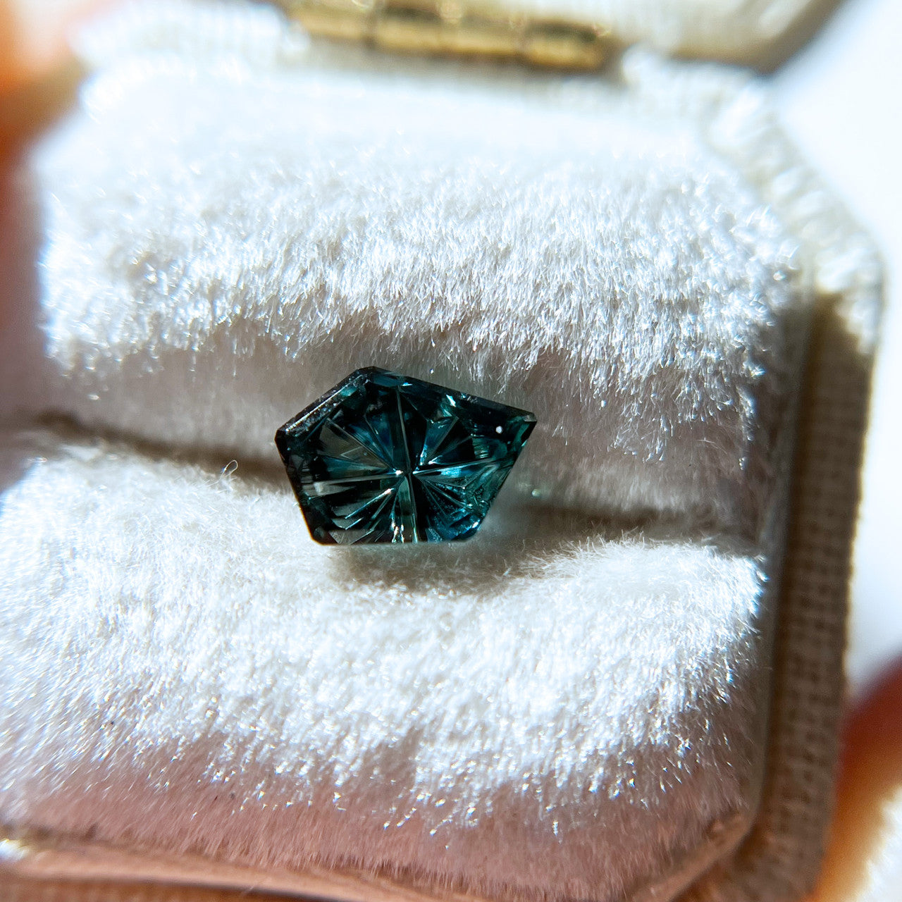 Green Blue Parti Color Australian Freeform Sapphire StarBrite™ Cut by John Dyer