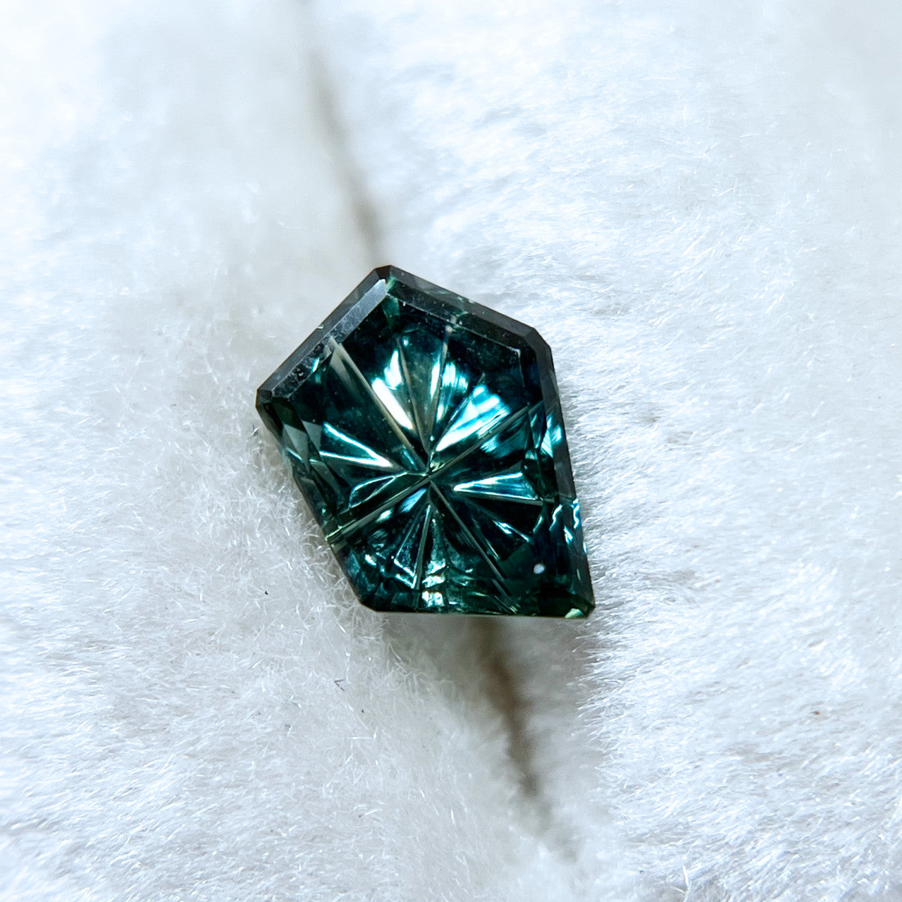 Green Blue Parti Color Australian Freeform Sapphire StarBrite™ Cut by John Dyer