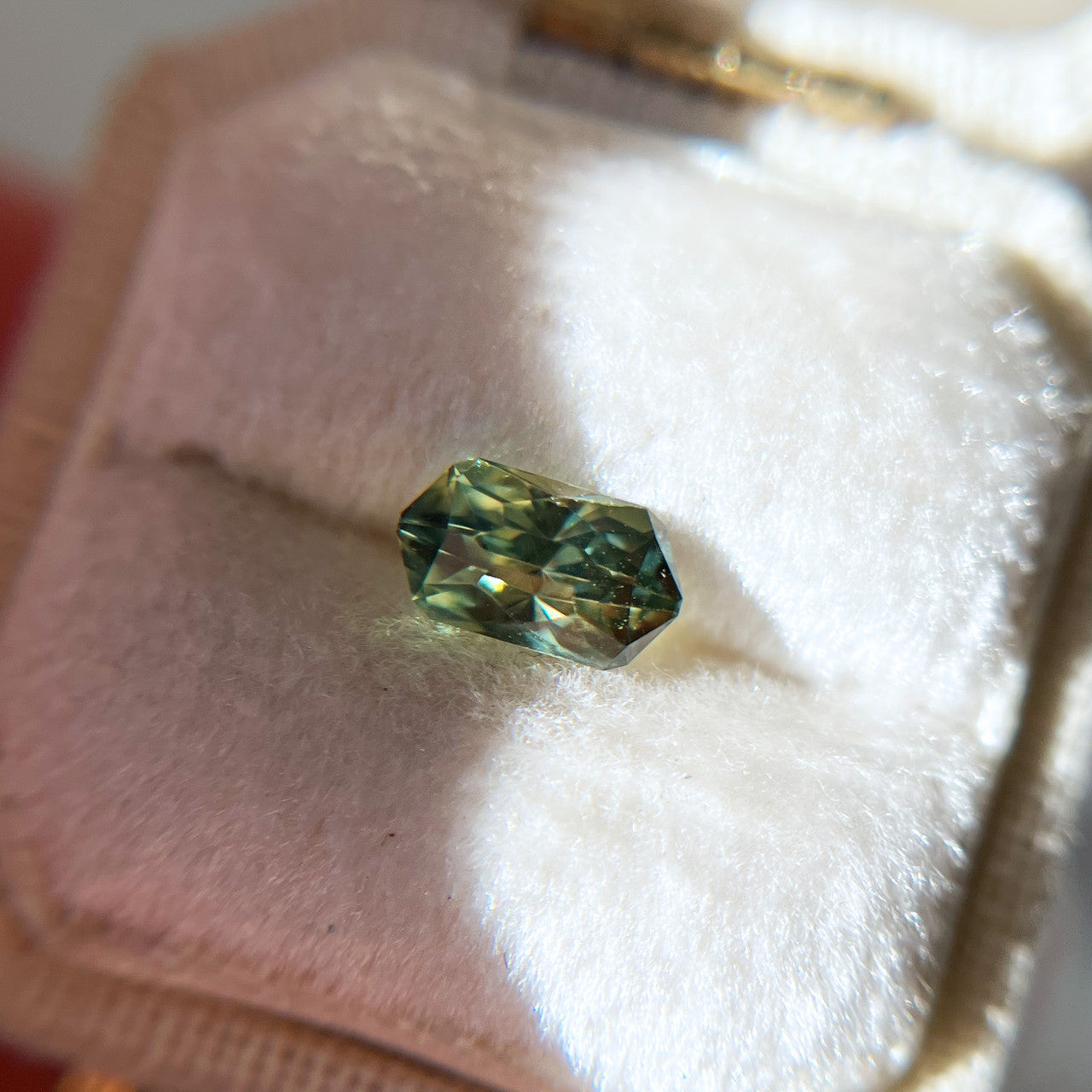 Green Elongated Hexagon Australian Sapphire Regal Radiant™ Cut by John Dyer