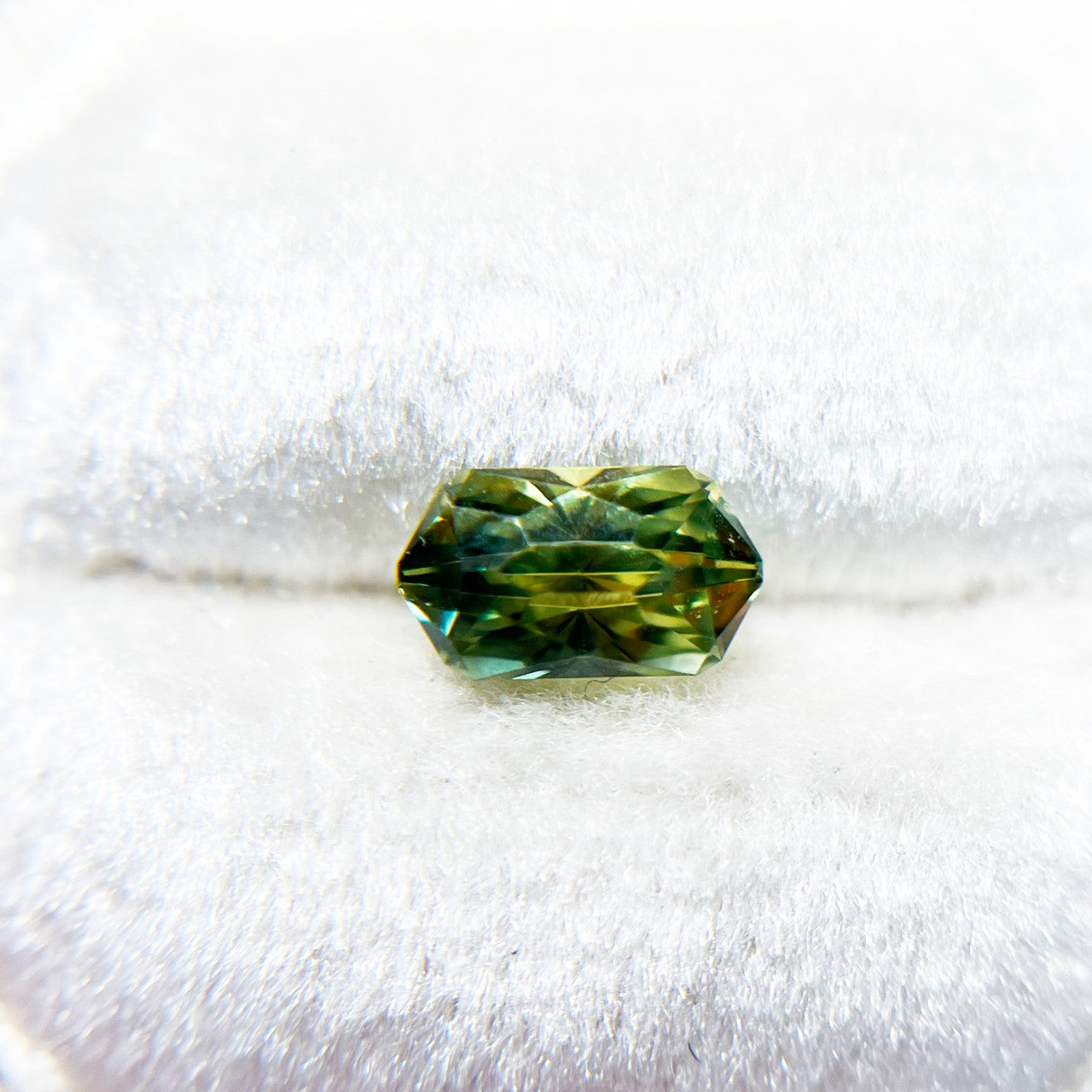 Green Elongated Hexagon Australian Sapphire Regal Radiant™ Cut by John Dyer