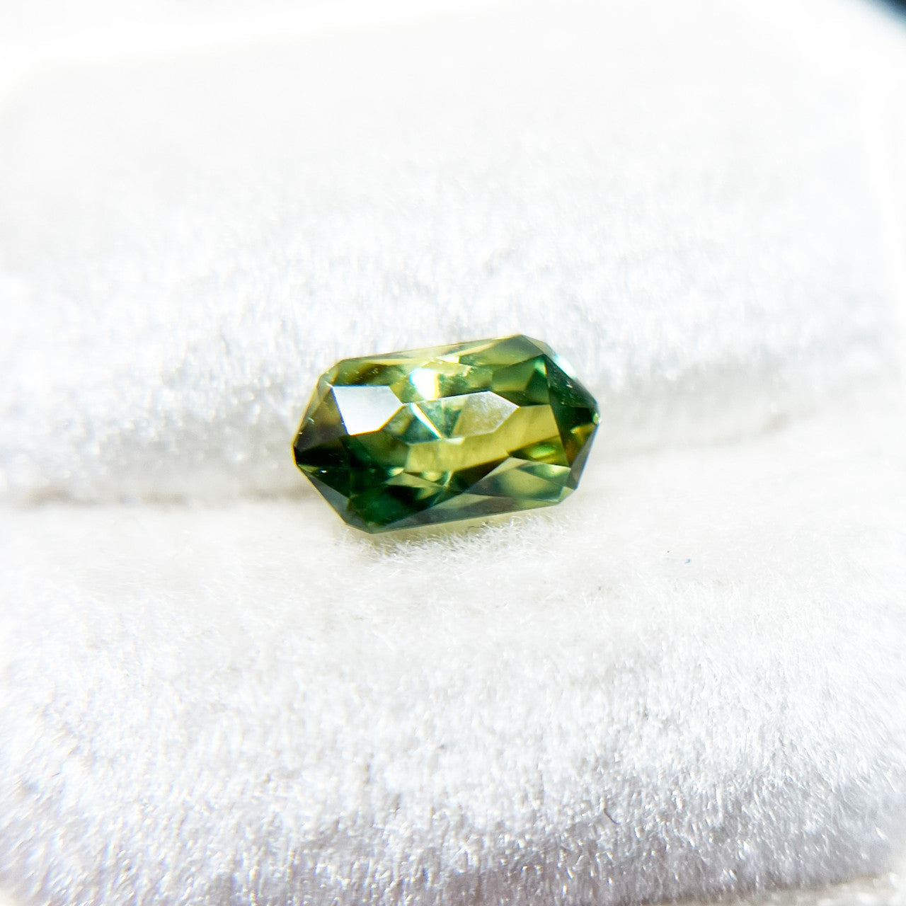 Green Elongated Hexagon Australian Sapphire Regal Radiant™ Cut by John Dyer