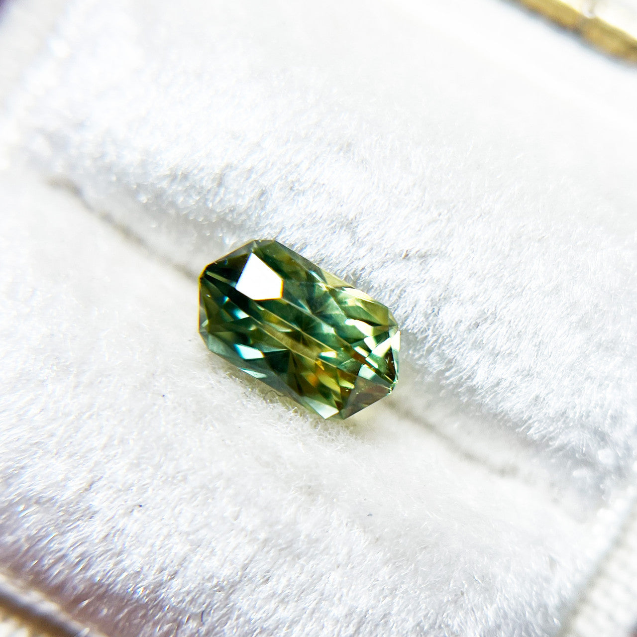 Green Elongated Hexagon Australian Sapphire Regal Radiant™ Cut by John Dyer