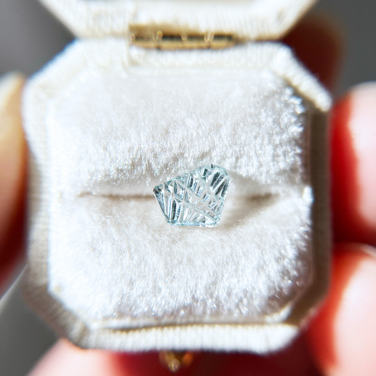 Gossamer Butterfly Wing Pale Blue Montana Sapphire Dreamscape™ Cut by John Dyer