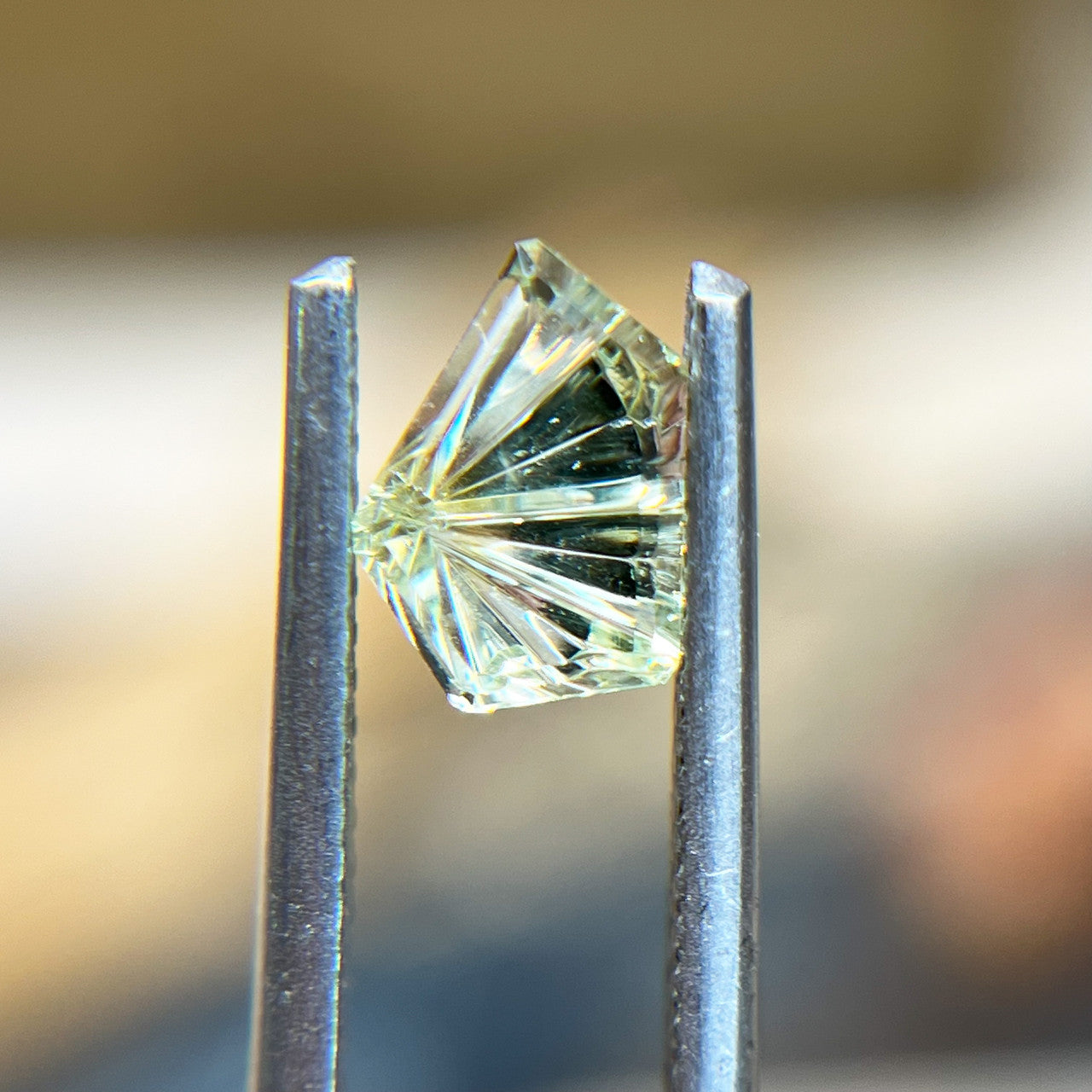 Yellow Green Montana Sapphire Freeform Dreamscape™ Cut by John Dyer