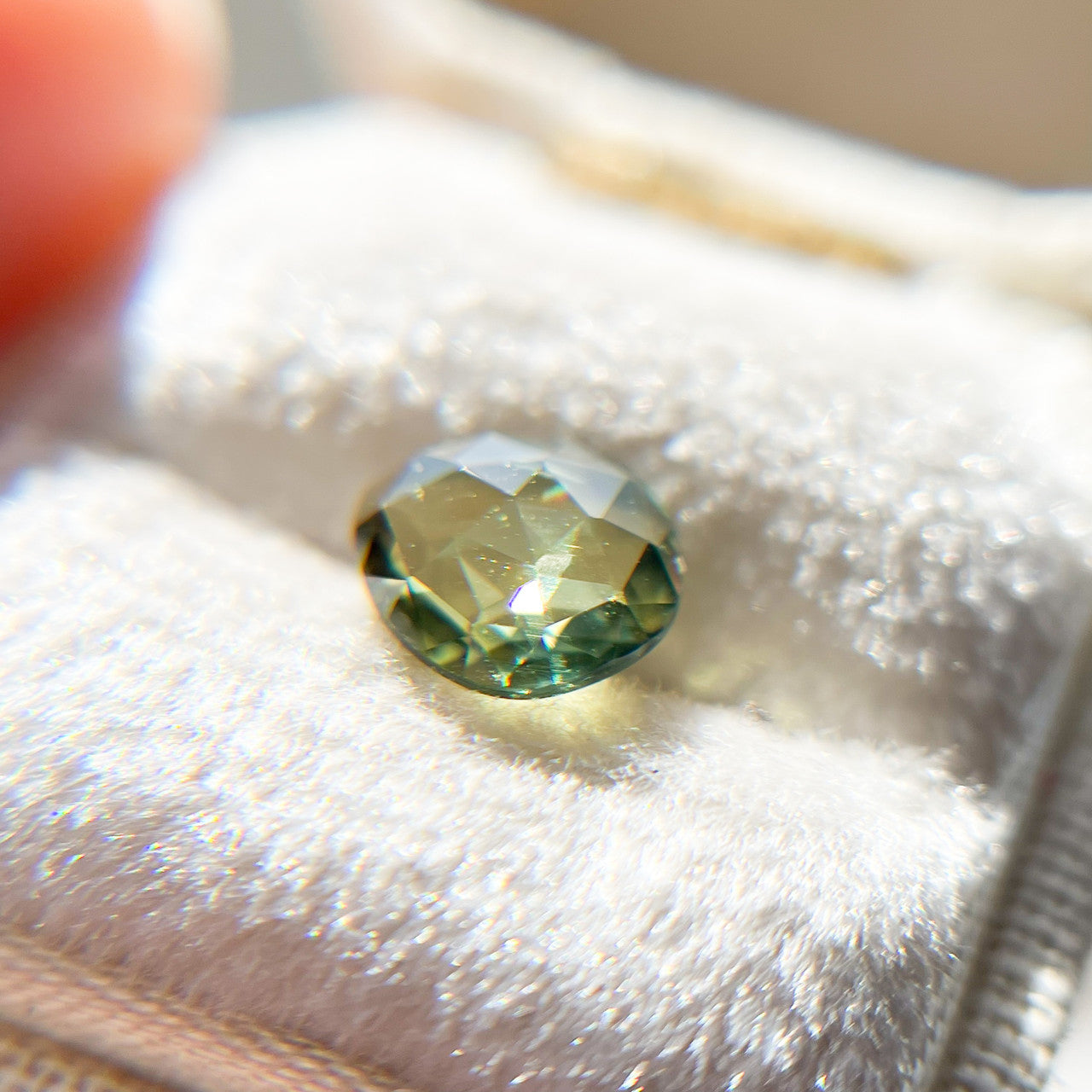 Rose Cut Parti Color Yellow Green Australian Sapphire
