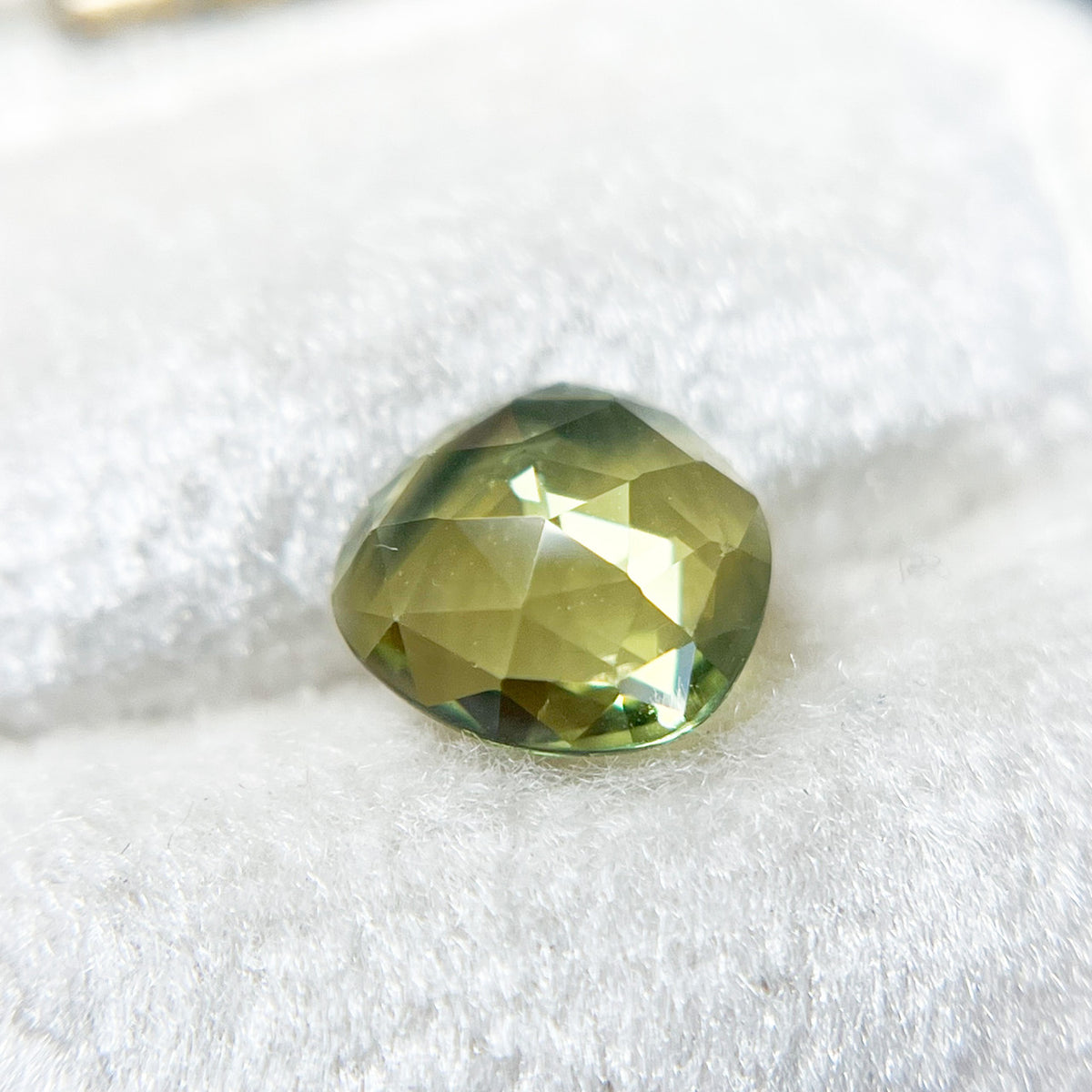 Rose Cut Parti Color Yellow Green Australian Sapphire
