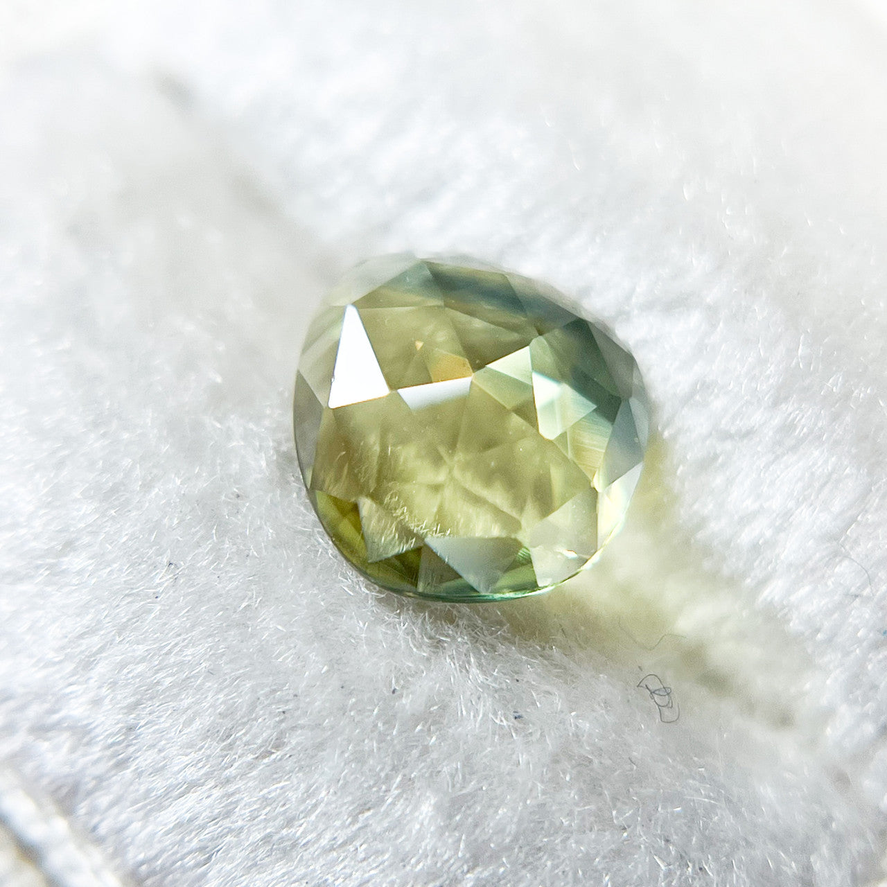 Rose Cut Parti Color Yellow Green Australian Sapphire