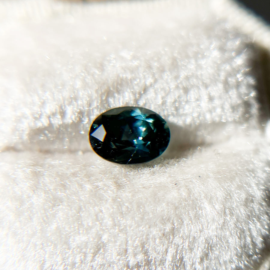 Oval Deep Teal Blue Australian Sapphire by Tatum Gems