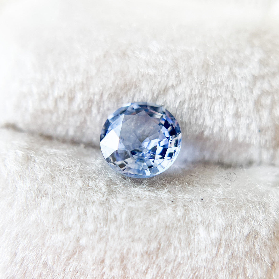 Glowing Light Blue Violet Sapphire