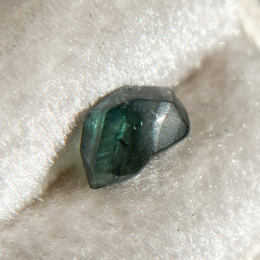Organically Faceted Parti Color Blue Green Sapphire