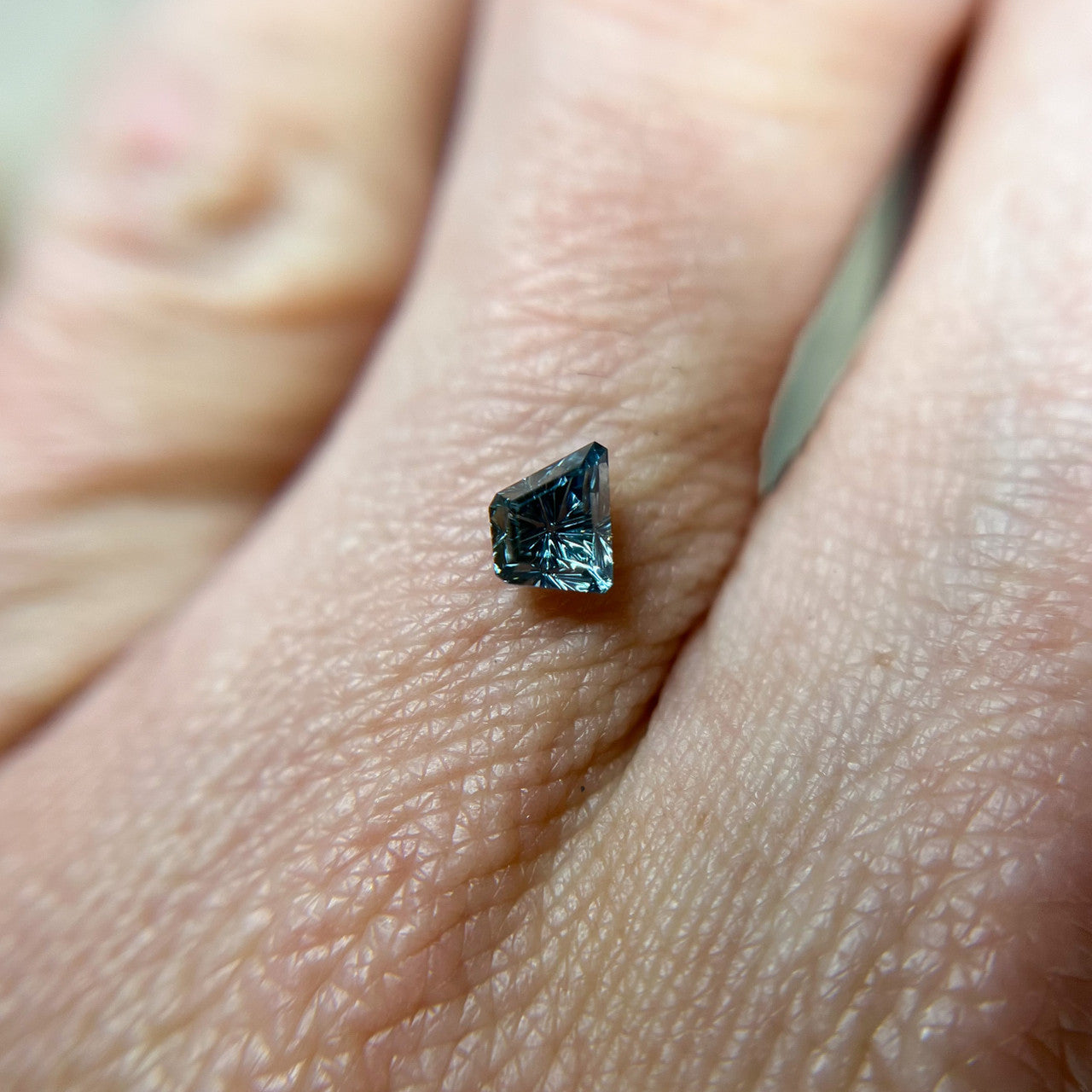 Bright Blue Sapphire Freeform Starbrite™ Cut by John Dyer