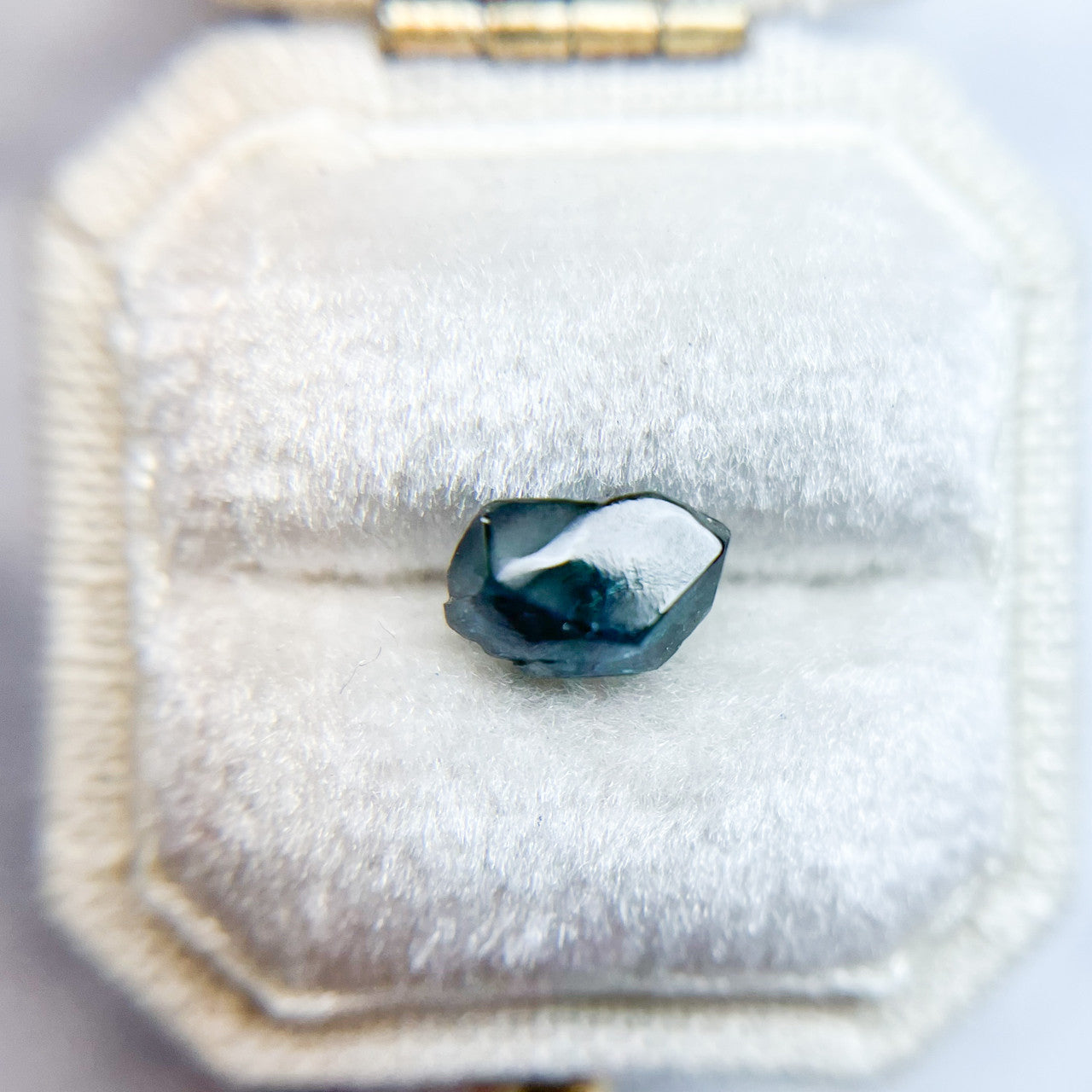 Organically Faceted Parti Color Blue Green Sapphire
