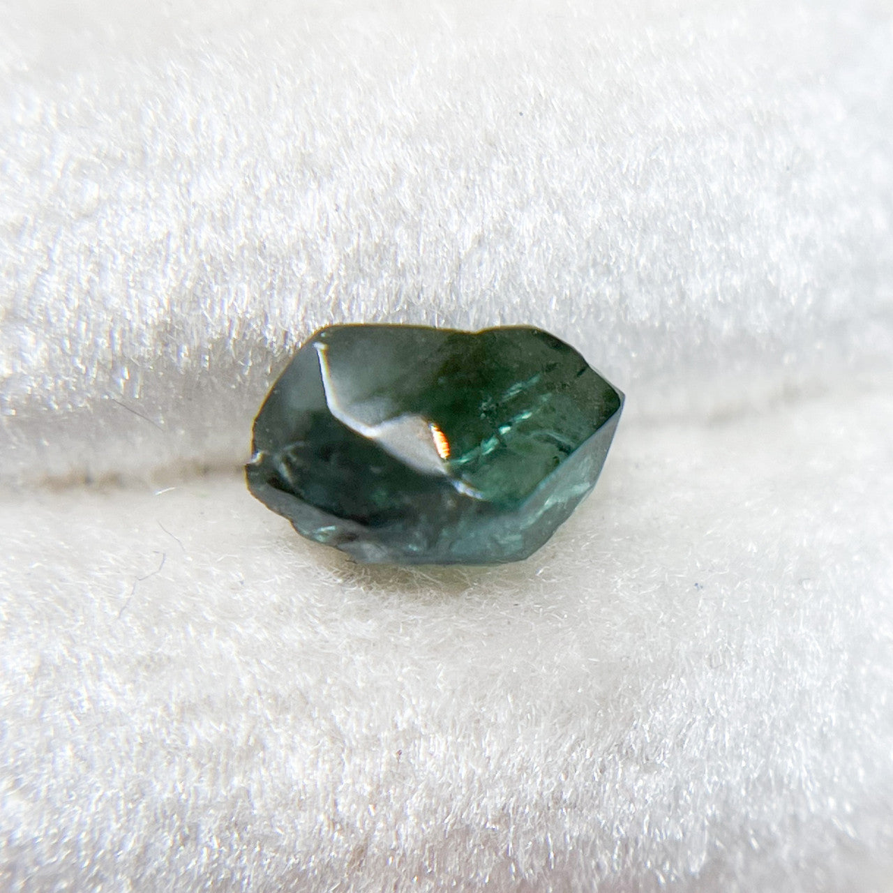 Organically Faceted Parti Color Blue Green Sapphire