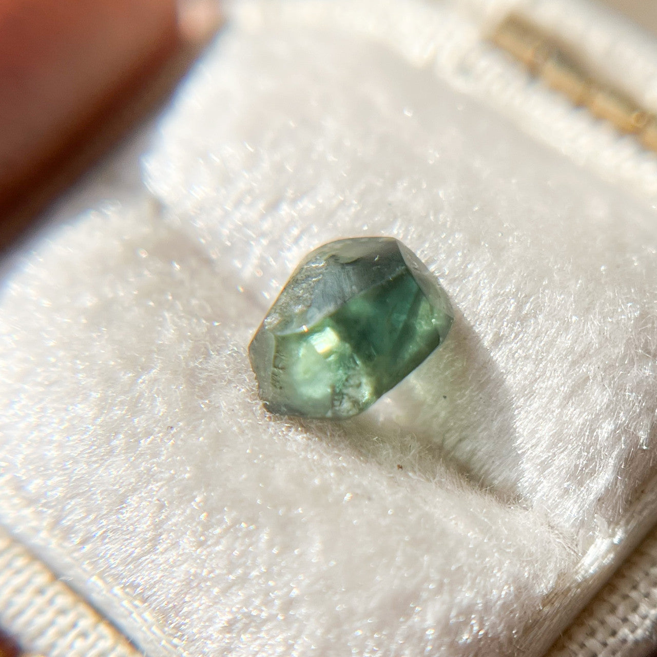 Organically Faceted Blue Green Australian Sapphire