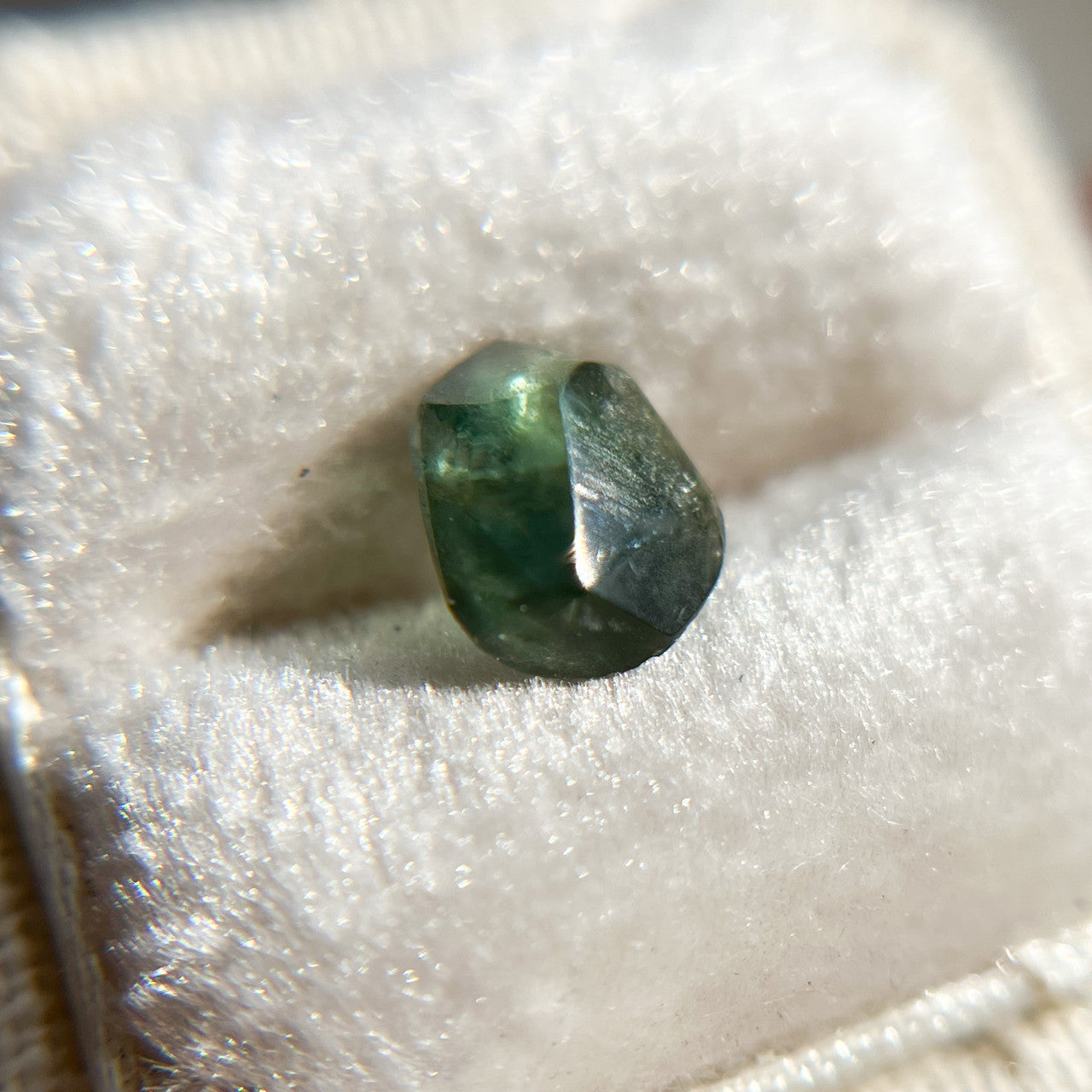 Organically Faceted Blue Green Australian Sapphire