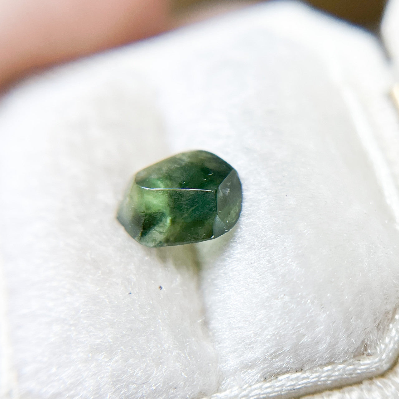 Organically Faceted Blue Green Australian Sapphire