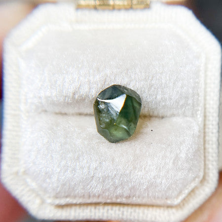 Organically Faceted Blue Green Australian Sapphire