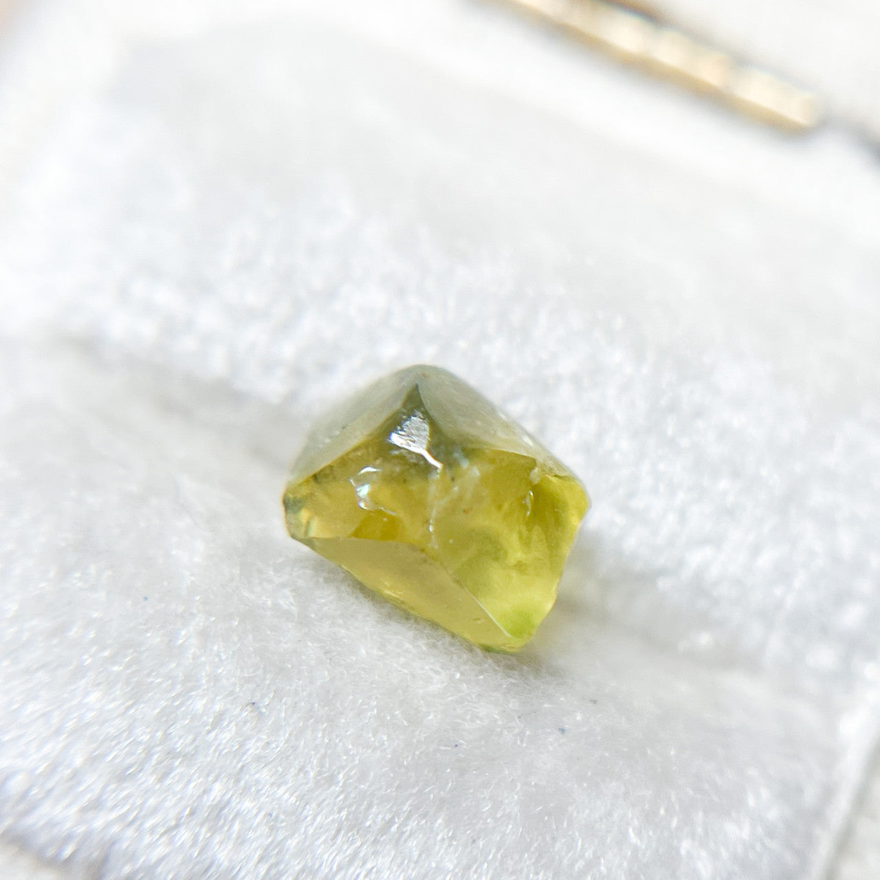 Organically Faceted Yellow Green Sapphire