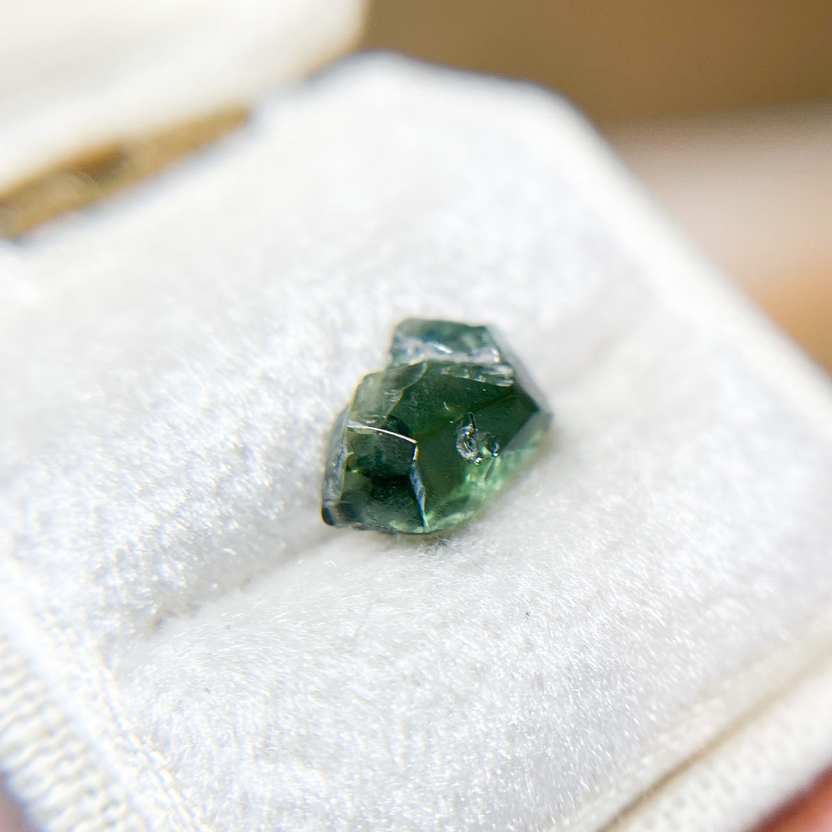 Organically Faceted Blue Teal Sapphire