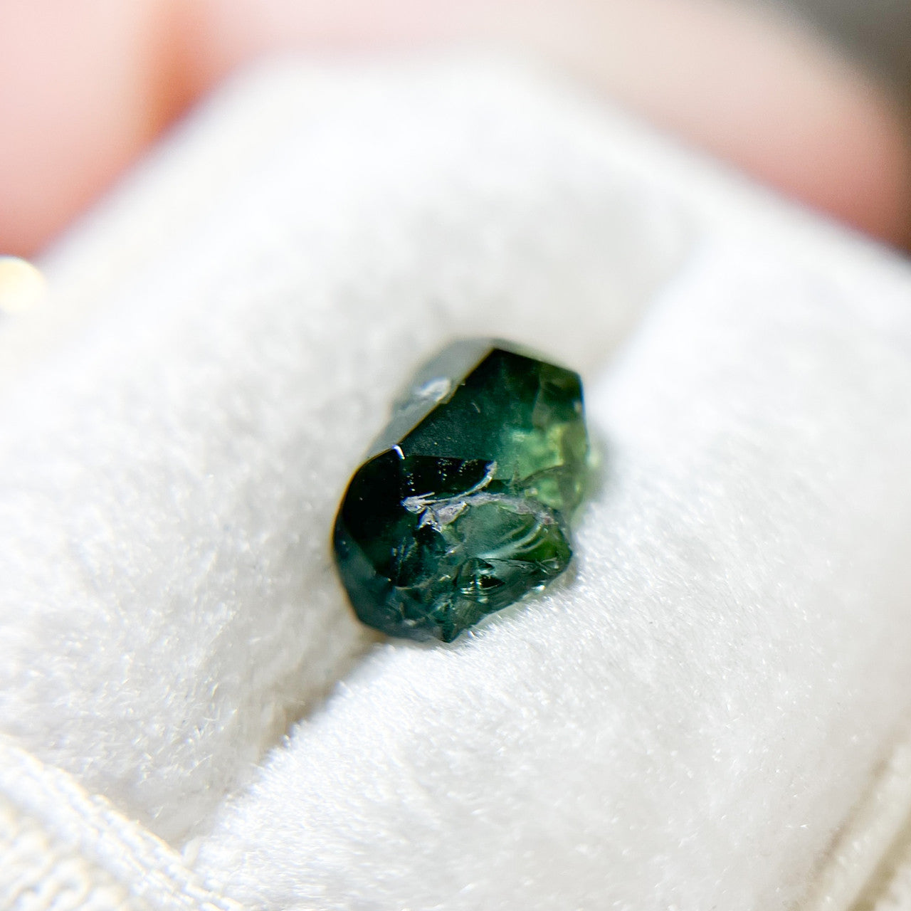Organically Faceted Teal Blue Sapphire