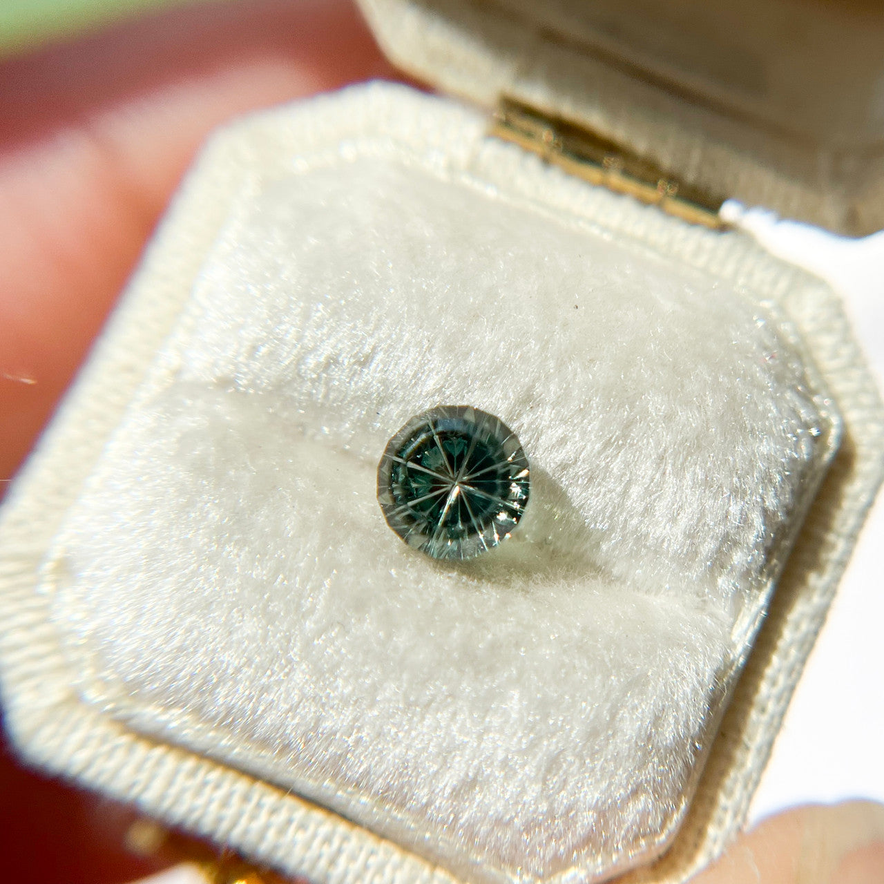 Green Teal Round Montana Sapphire Starbrite™ Cut by John Dyer