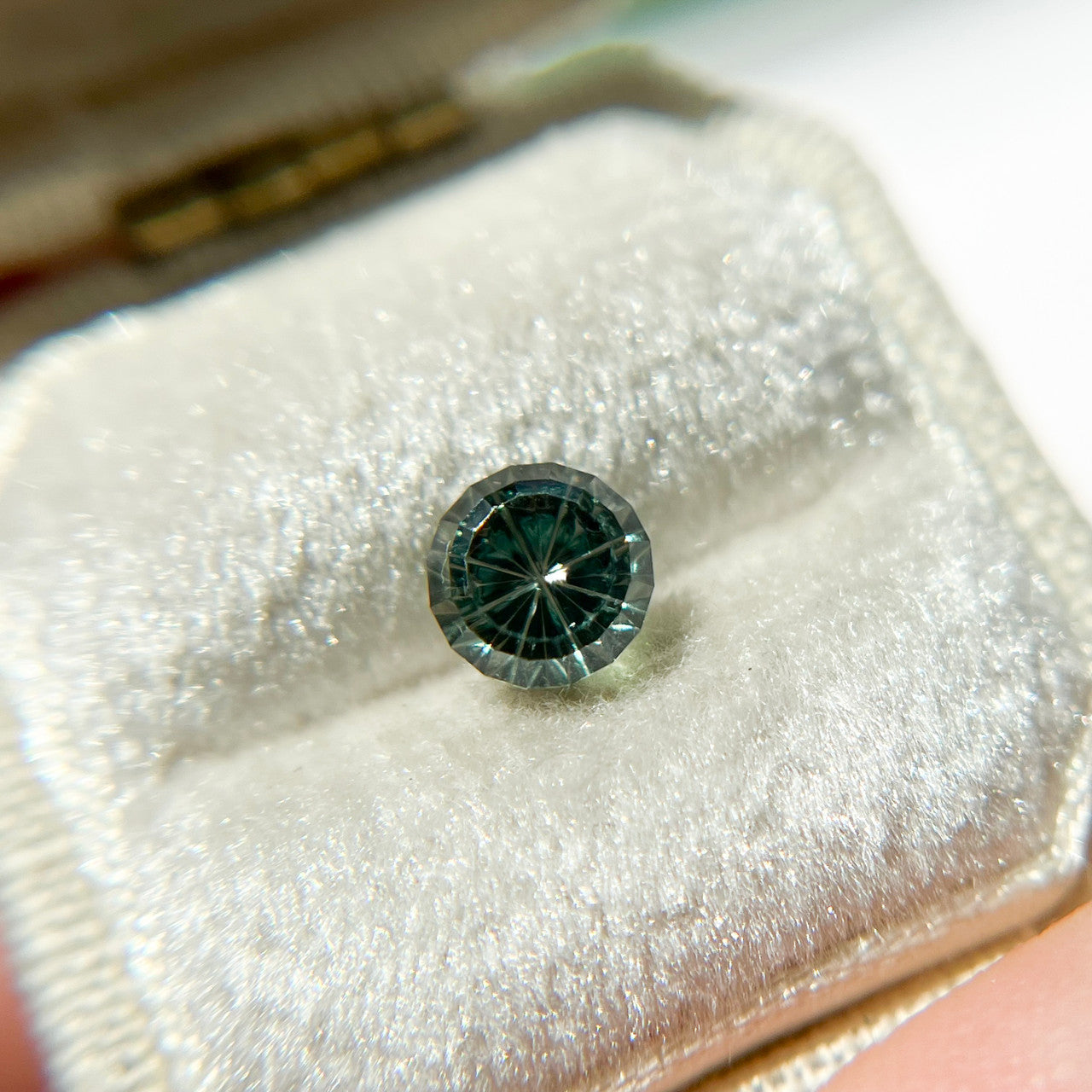 Green Teal Round Montana Sapphire Starbrite™ Cut by John Dyer