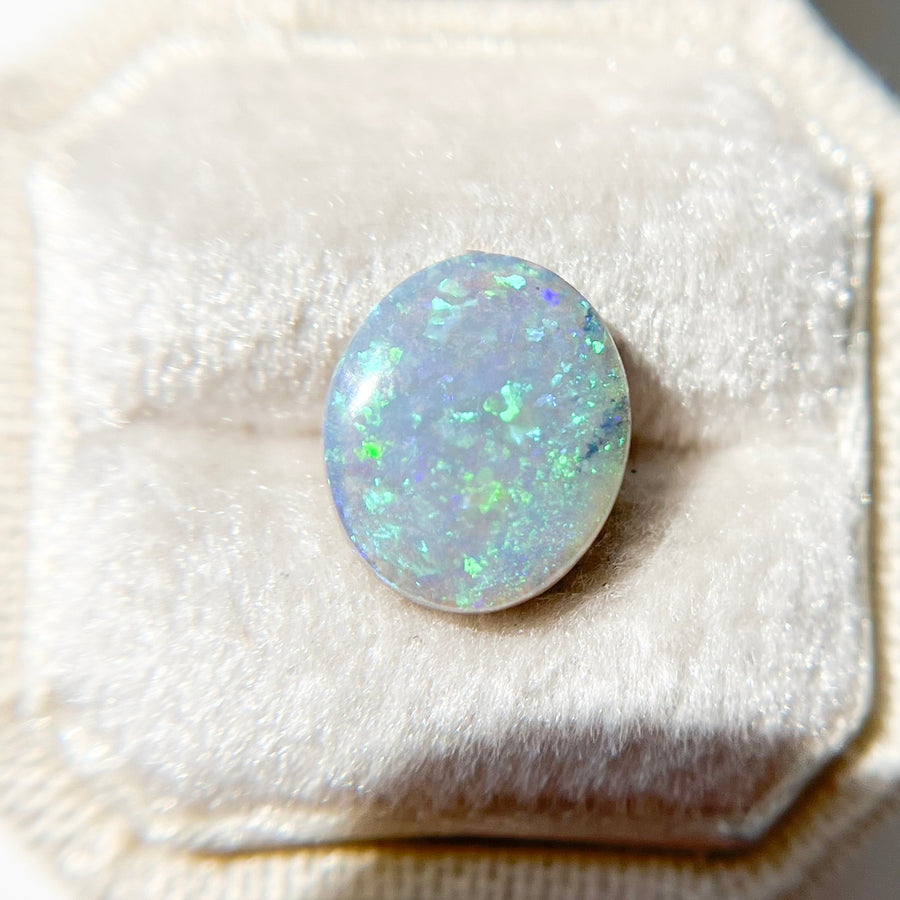Australian Oval Dark Black Opal