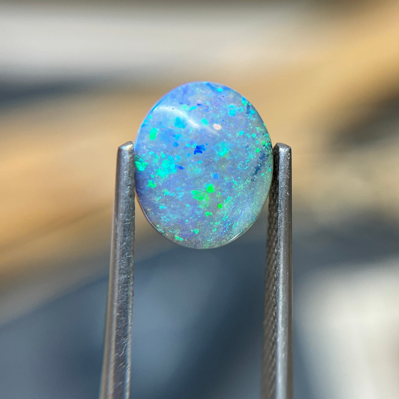 Australian Oval Dark Black Opal