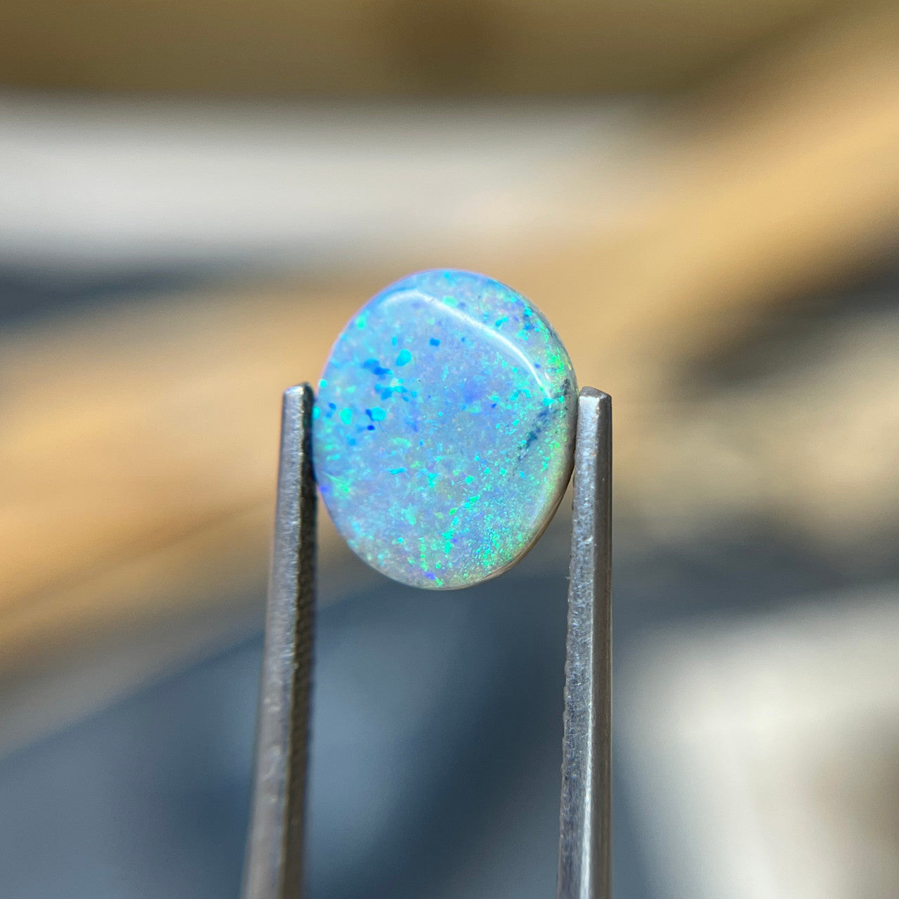 Australian Oval Dark Black Opal