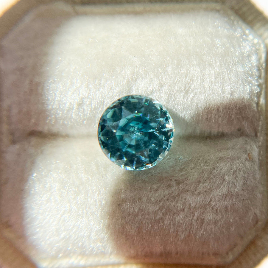 Large Round Blue Zircon