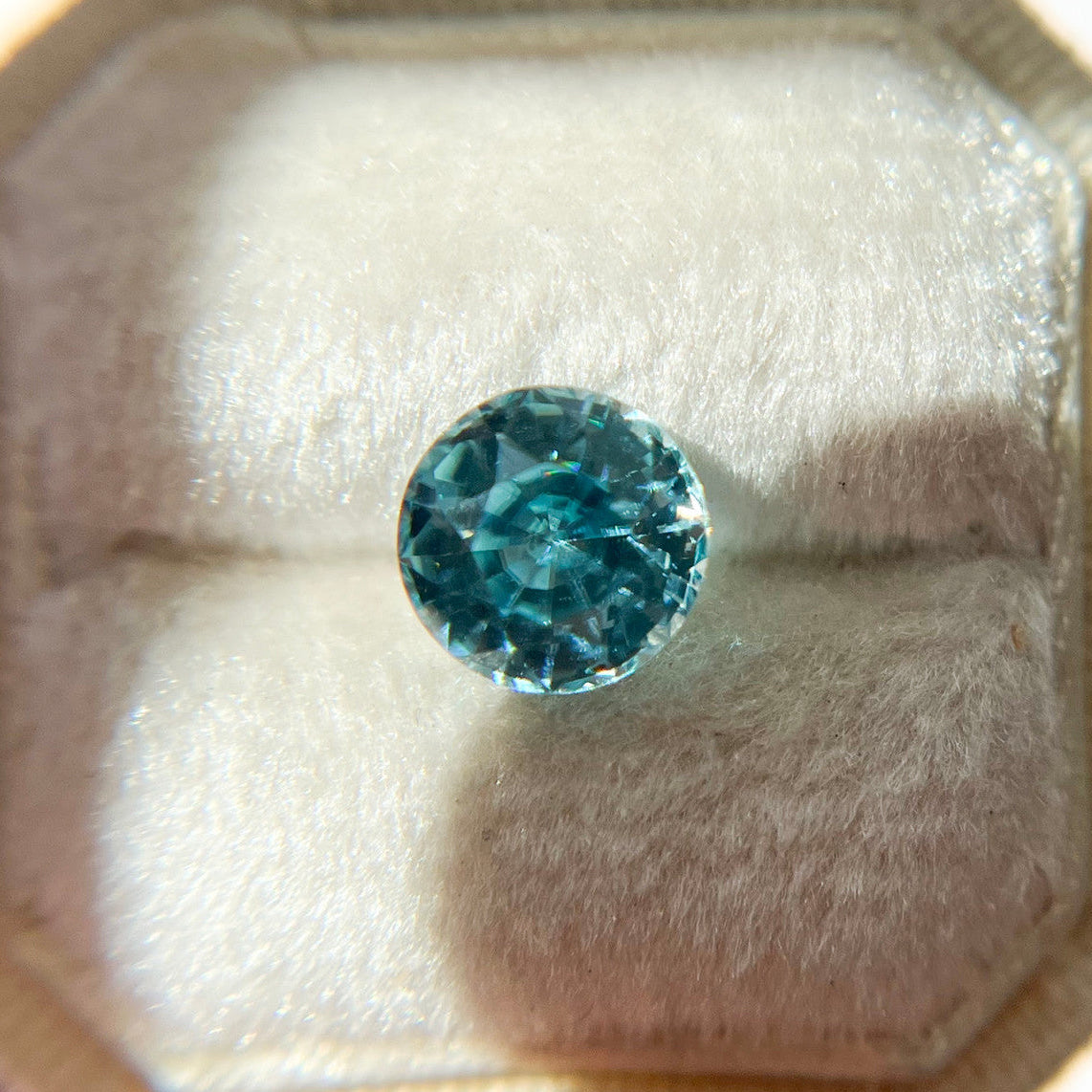 Large Round Blue Zircon