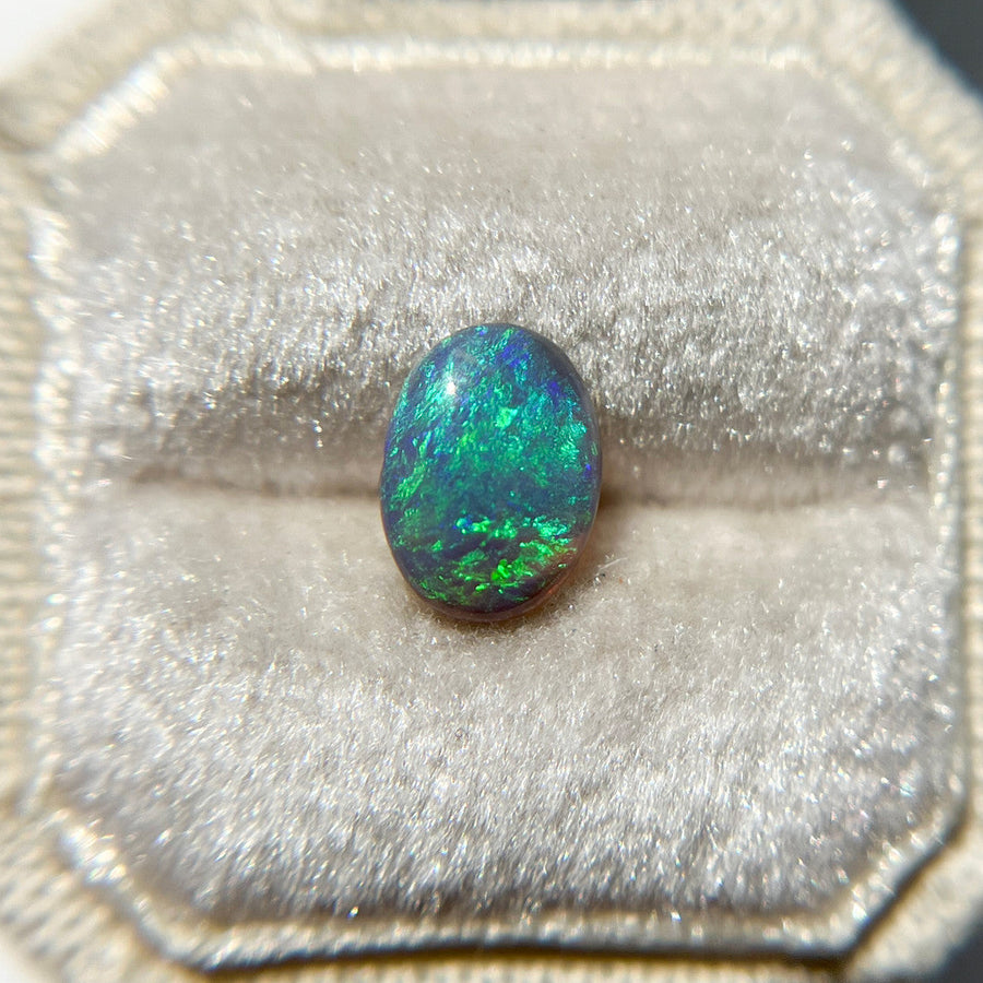 Black Australian Opal Oval Cut