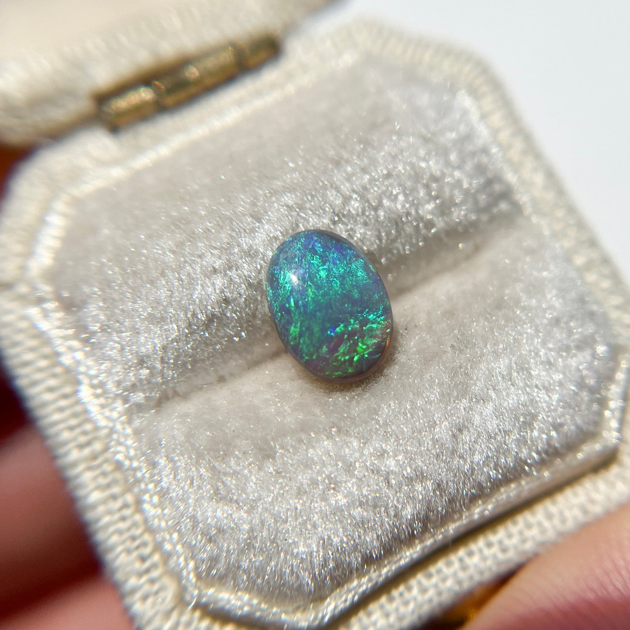 Black Australian Opal Oval Cut