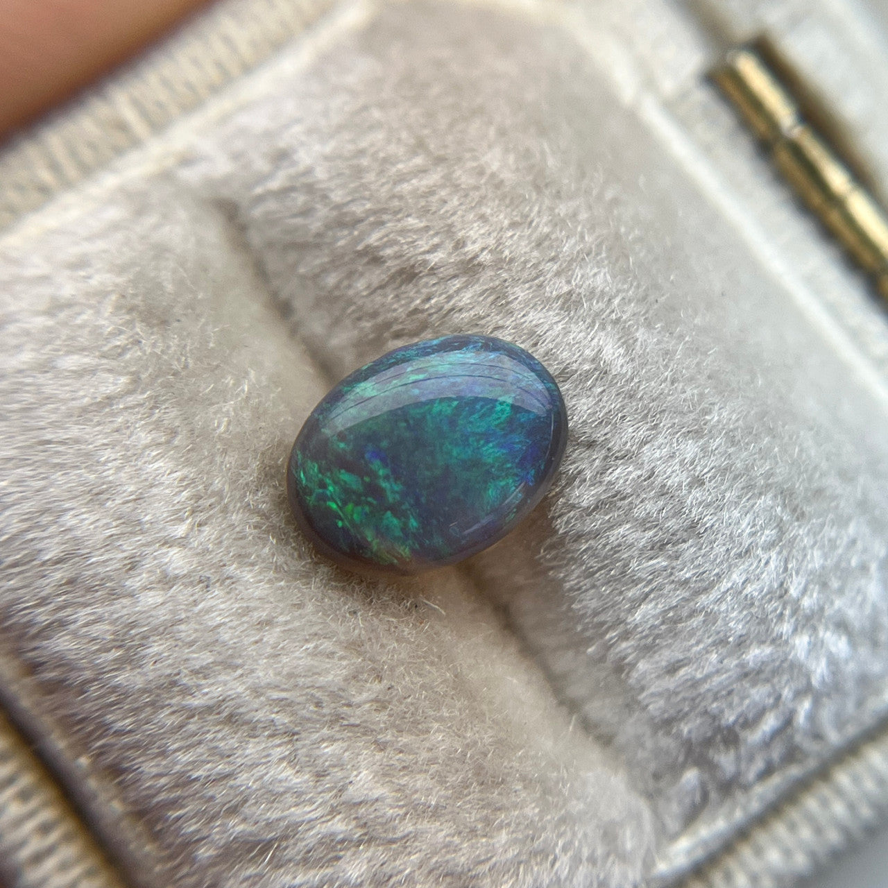 Black Australian Opal Oval Cut