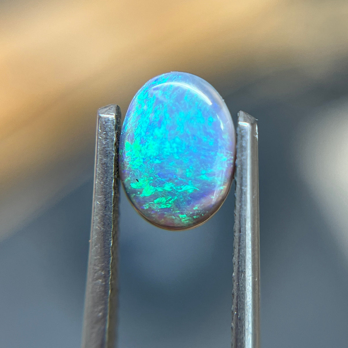 Black Australian Opal Oval Cut