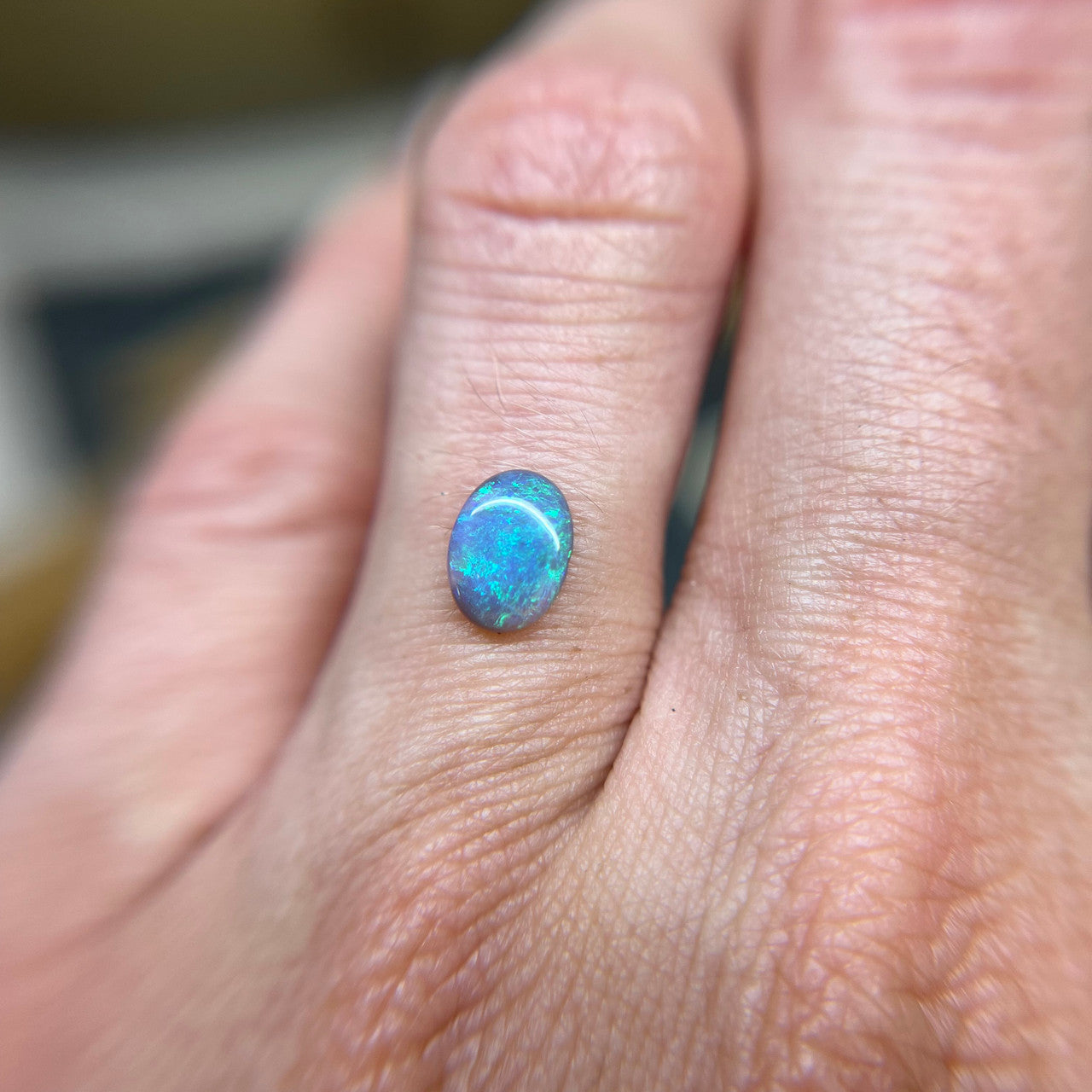 Black Australian Opal Oval Cut