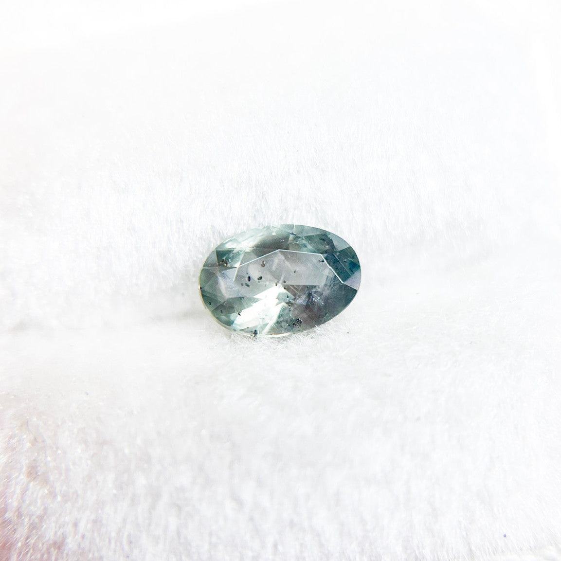Dark Teal Green Oval Montana Sapphire