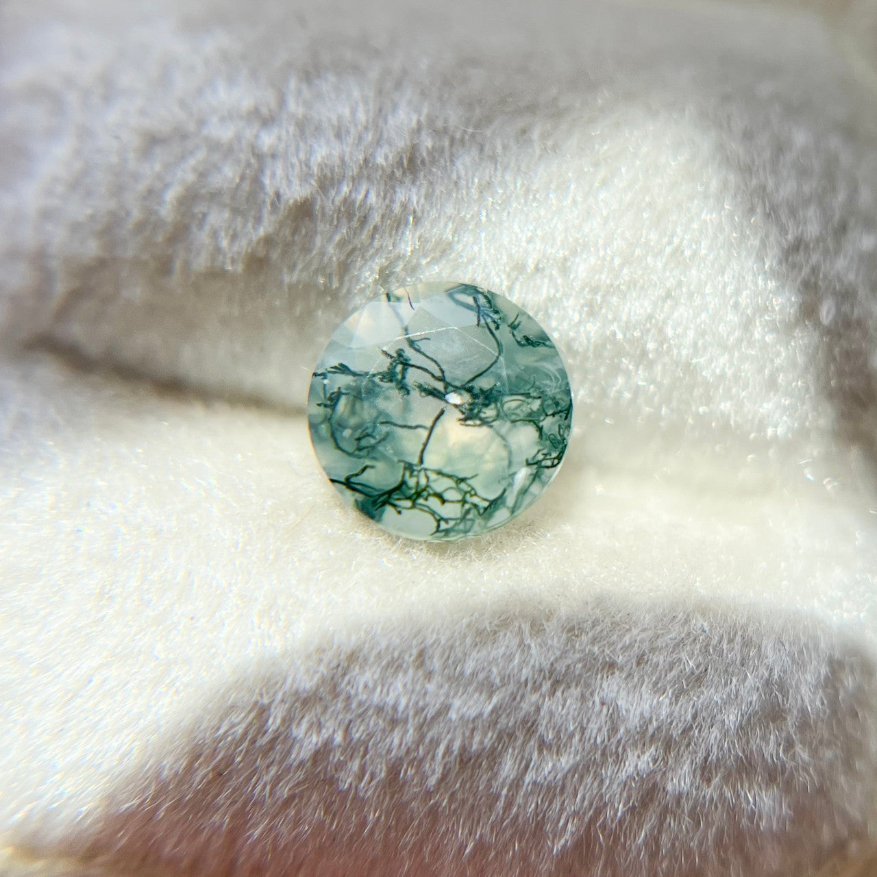6.5mm Round Moss Agate