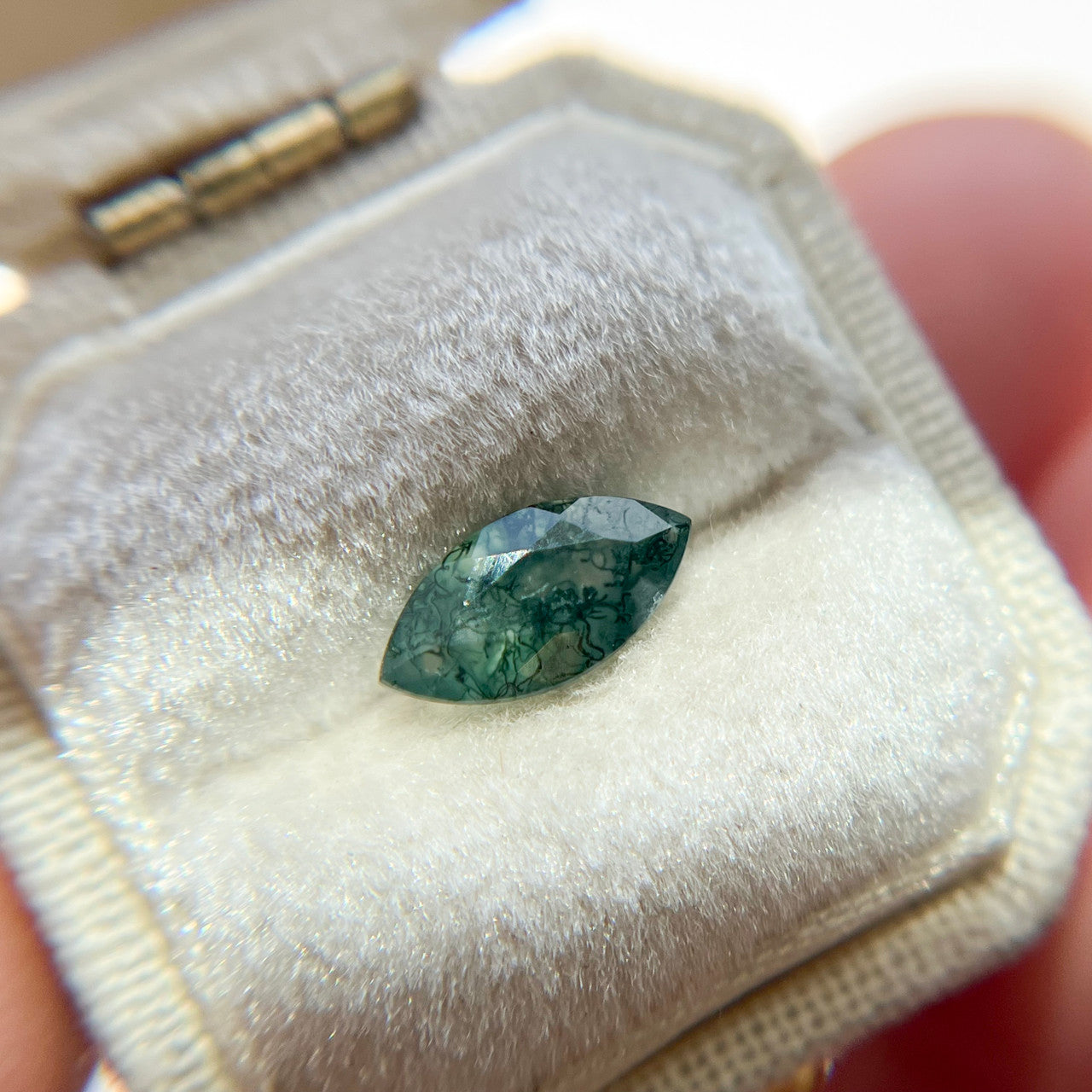 Marquise Cut Moss Agate